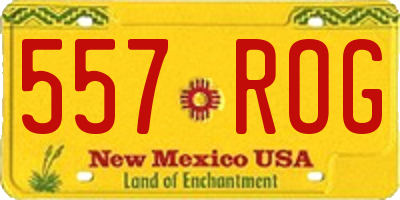 NM license plate 557ROG