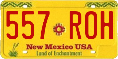 NM license plate 557ROH