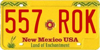NM license plate 557ROK