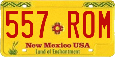 NM license plate 557ROM