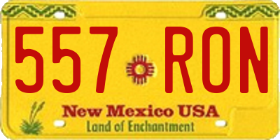 NM license plate 557RON