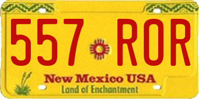 NM license plate 557ROR