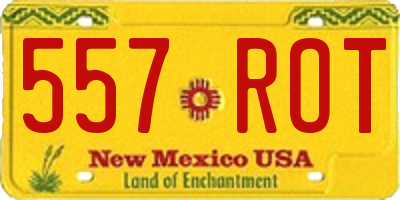NM license plate 557ROT