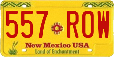 NM license plate 557ROW