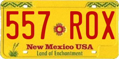 NM license plate 557ROX