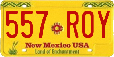 NM license plate 557ROY