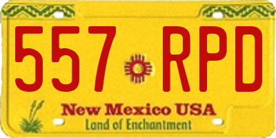 NM license plate 557RPD