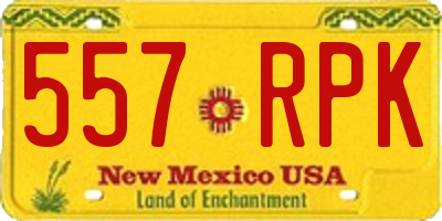 NM license plate 557RPK