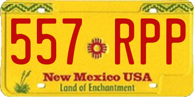 NM license plate 557RPP