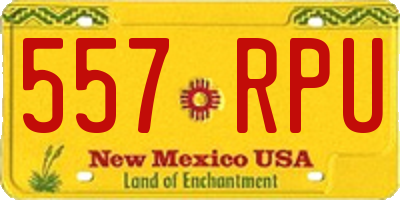 NM license plate 557RPU