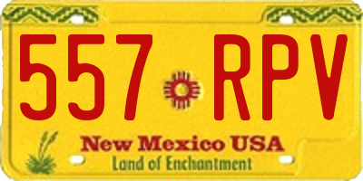 NM license plate 557RPV