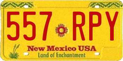 NM license plate 557RPY