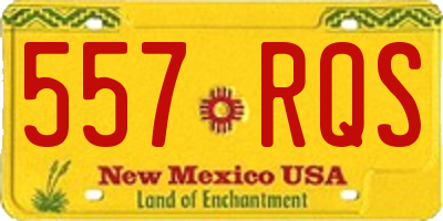 NM license plate 557RQS