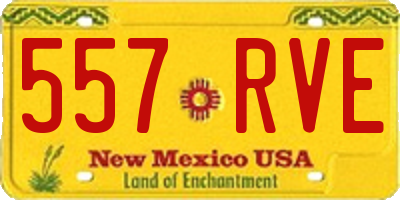 NM license plate 557RVE