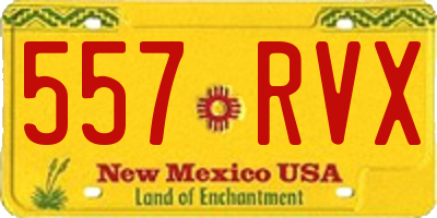 NM license plate 557RVX