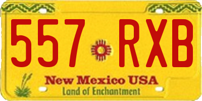 NM license plate 557RXB