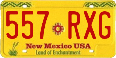 NM license plate 557RXG