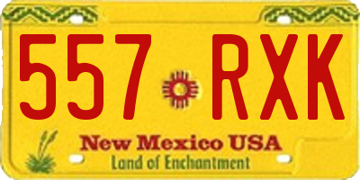 NM license plate 557RXK