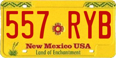 NM license plate 557RYB