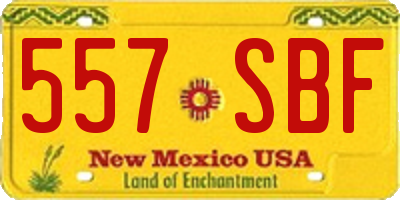 NM license plate 557SBF