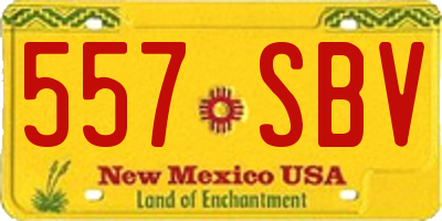 NM license plate 557SBV