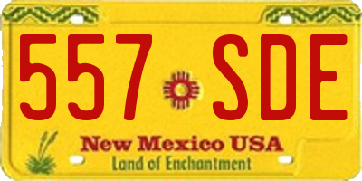NM license plate 557SDE