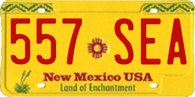 NM license plate 557SEA
