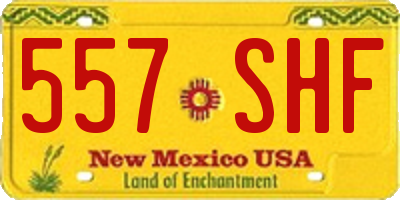 NM license plate 557SHF