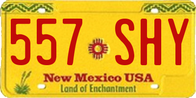 NM license plate 557SHY