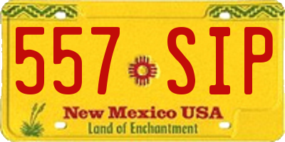 NM license plate 557SIP