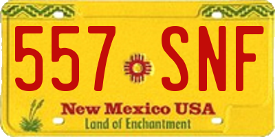 NM license plate 557SNF