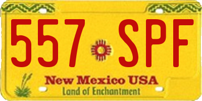 NM license plate 557SPF