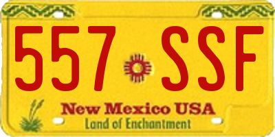 NM license plate 557SSF
