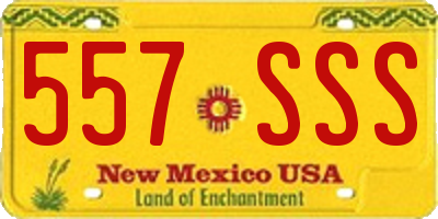 NM license plate 557SSS