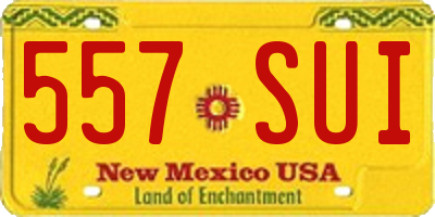 NM license plate 557SUI