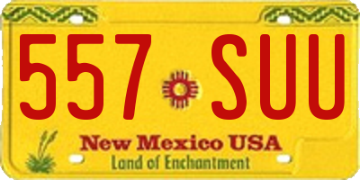 NM license plate 557SUU