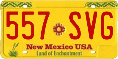 NM license plate 557SVG