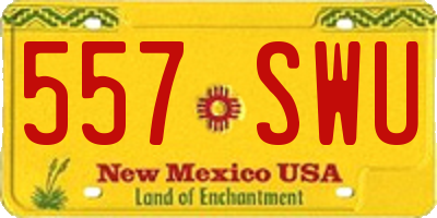 NM license plate 557SWU