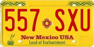NM license plate 557SXU