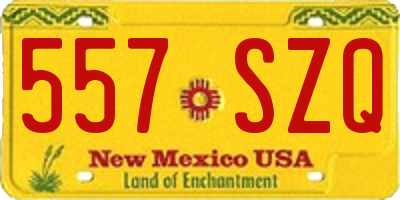NM license plate 557SZQ
