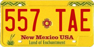 NM license plate 557TAE