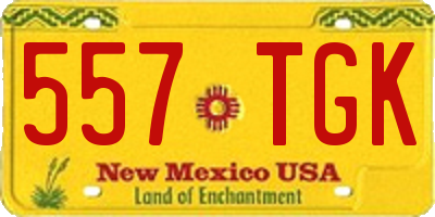 NM license plate 557TGK