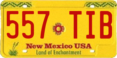NM license plate 557TIB
