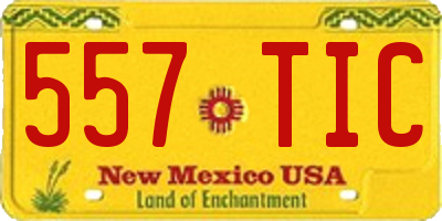 NM license plate 557TIC