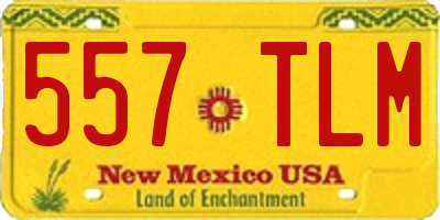 NM license plate 557TLM