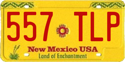 NM license plate 557TLP