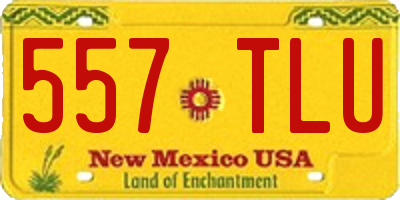 NM license plate 557TLU