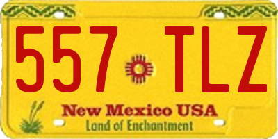 NM license plate 557TLZ