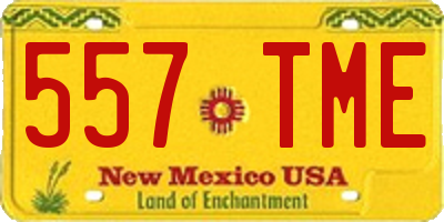 NM license plate 557TME