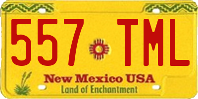 NM license plate 557TML